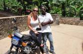 Motorista da moto que levou a Ana até os pés da Citadelle, no norte do Haiti